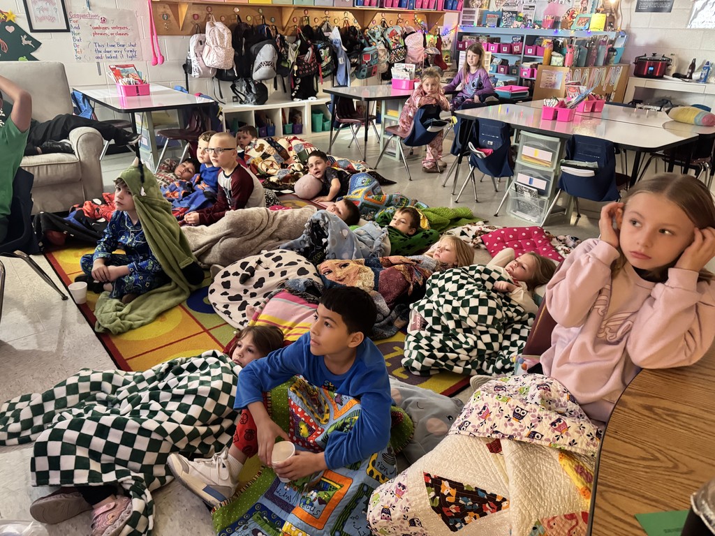 students watching a movie