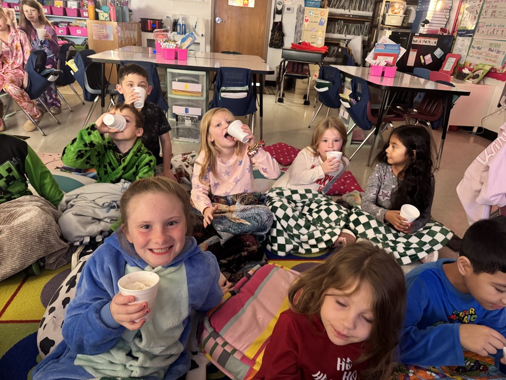 students drinking hot chocolate