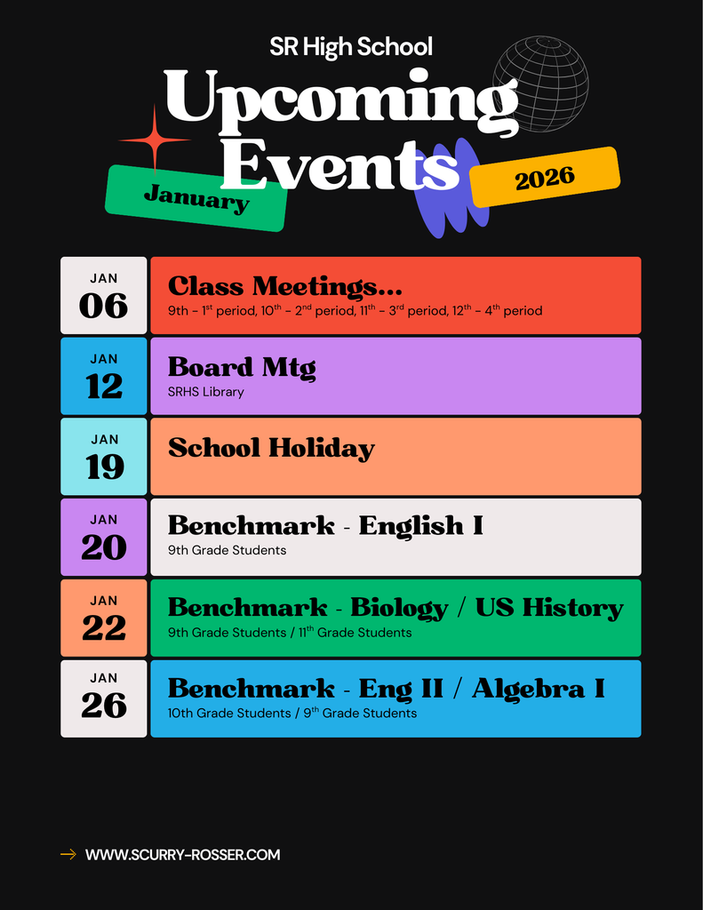 Playful Illustrative Upcoming Events Schedule Flyer