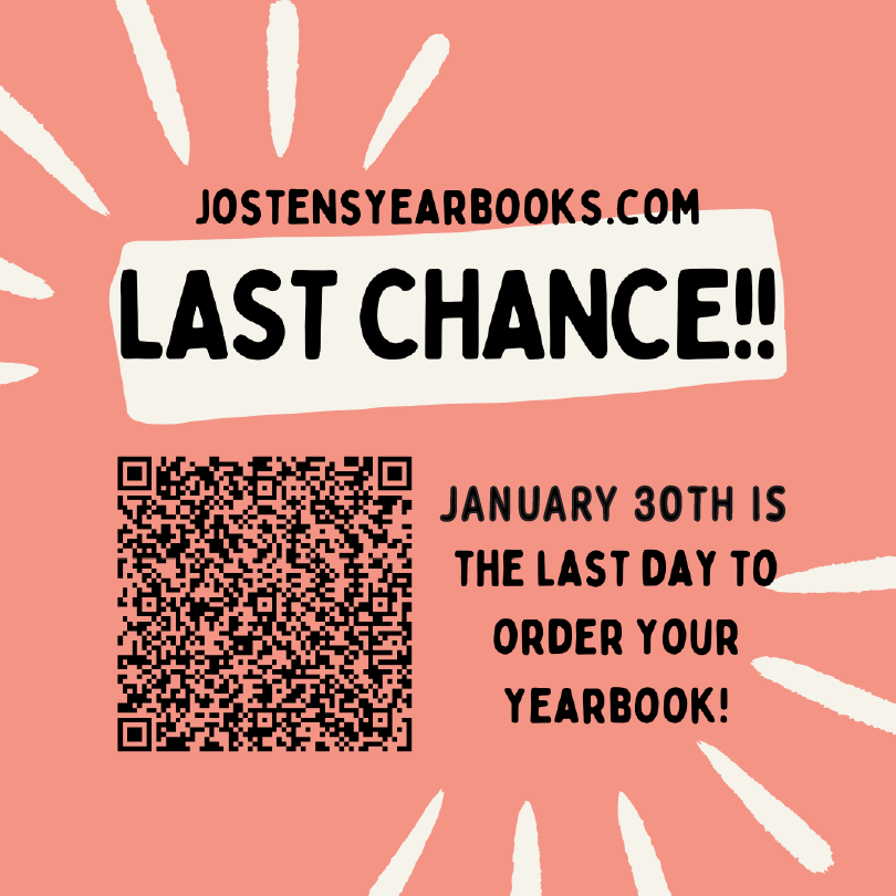 reminder:  last day to order yearbook