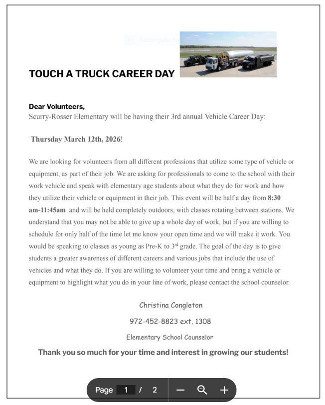 White background with writing and a picture of a truck