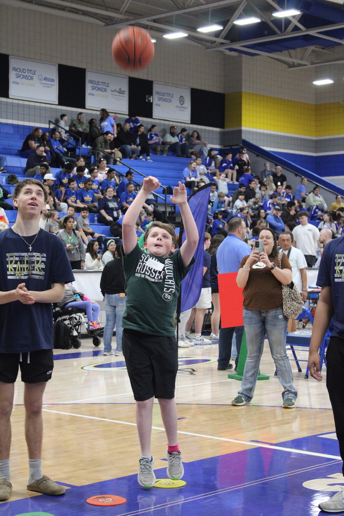 Student throwing the ball