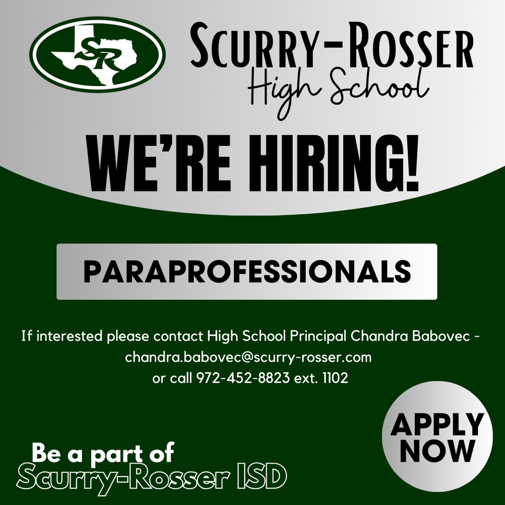 SRHS is hiring..