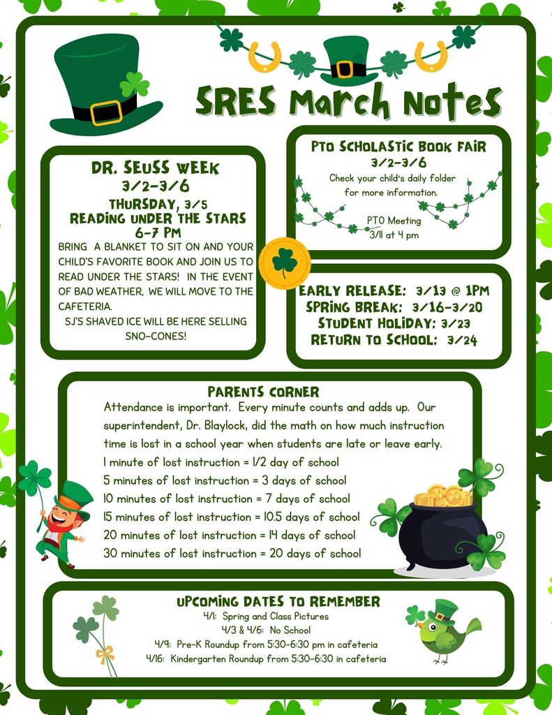 March Newsletter with all things St. Patrick's Day