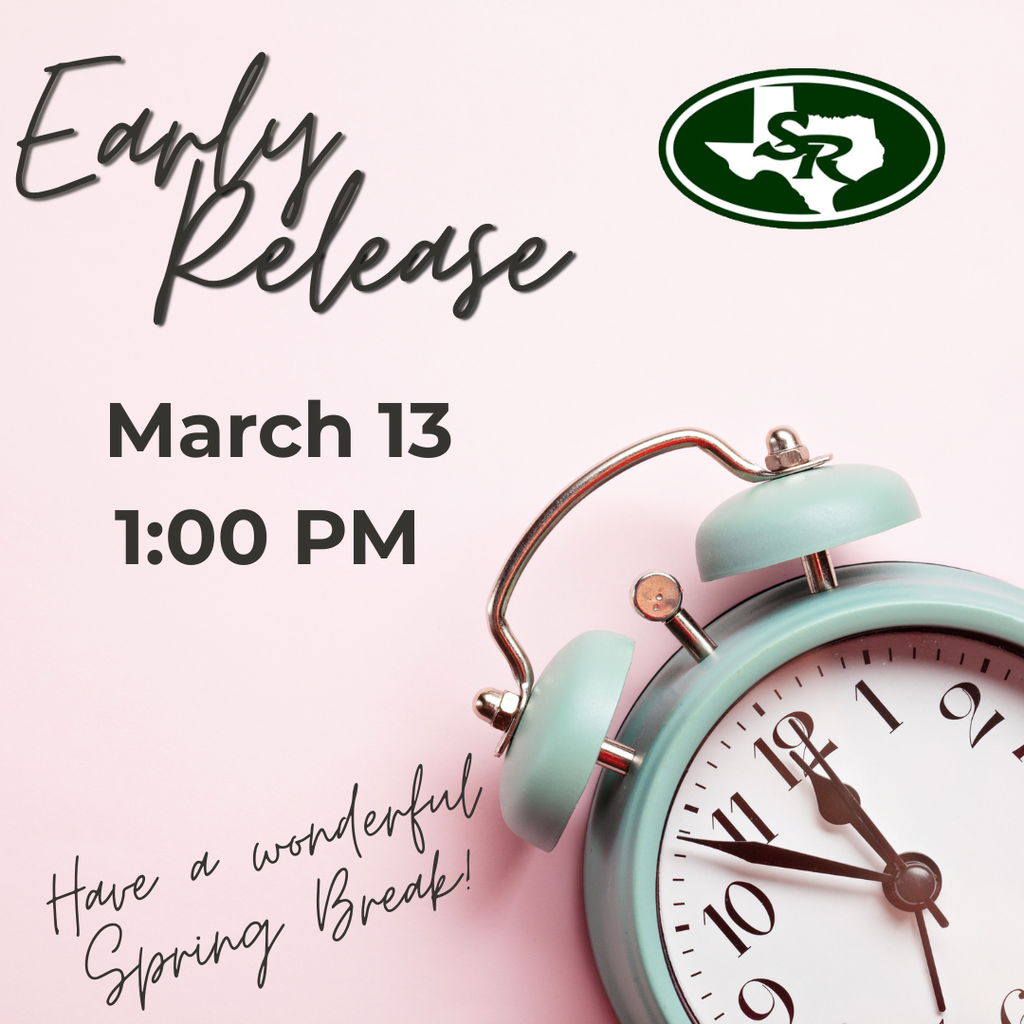 early release reminder for Friday at 1 pm