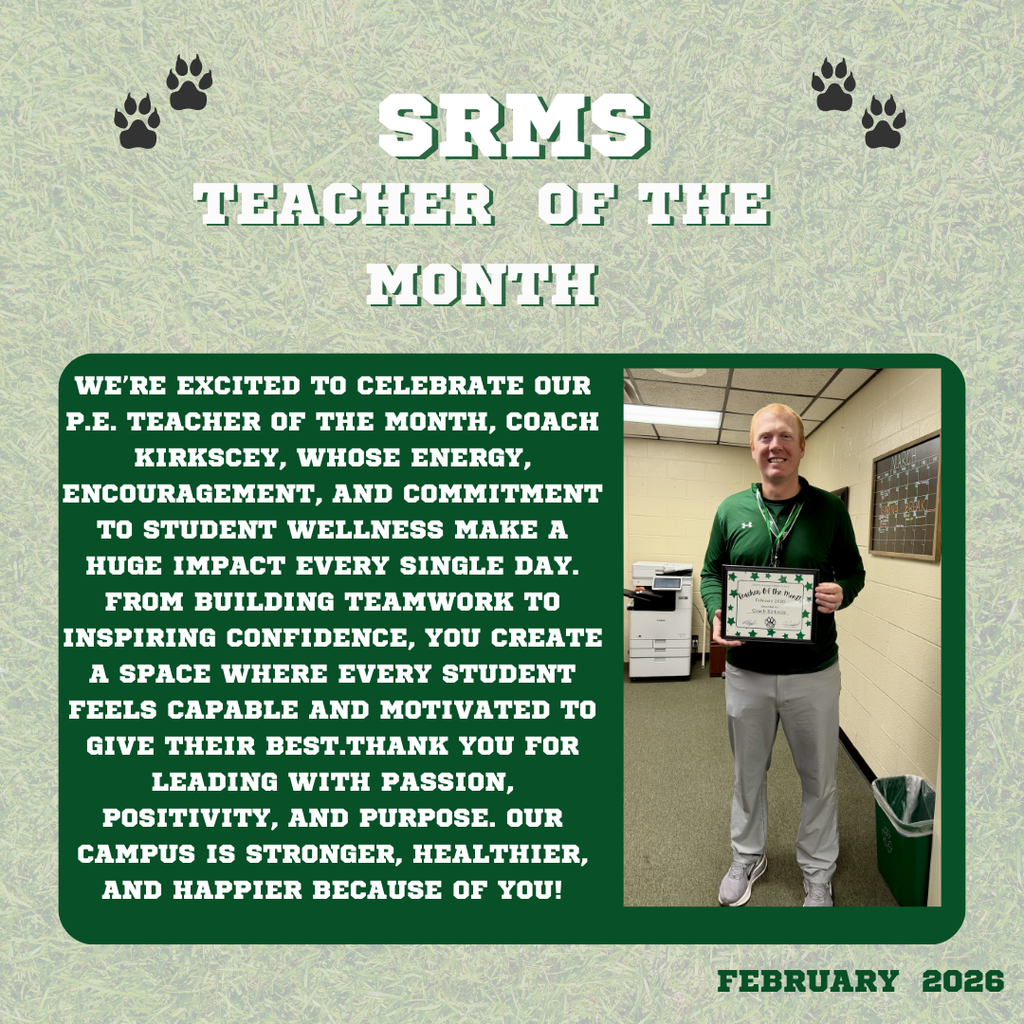 SRMS teacher of the month