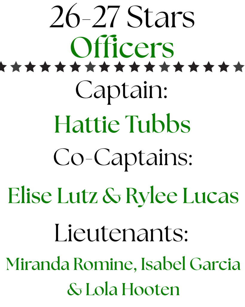 list of officers for the drill team for 2026-2027