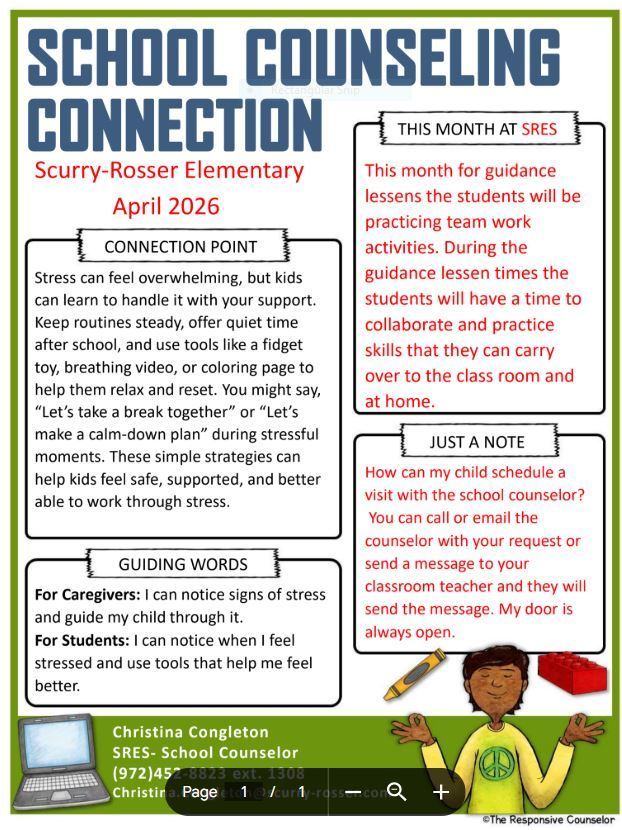 April Counselor Newsletter