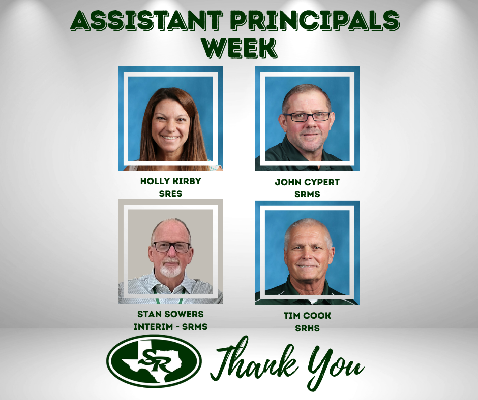 graphic of headshots of SRISD's four assistant principals