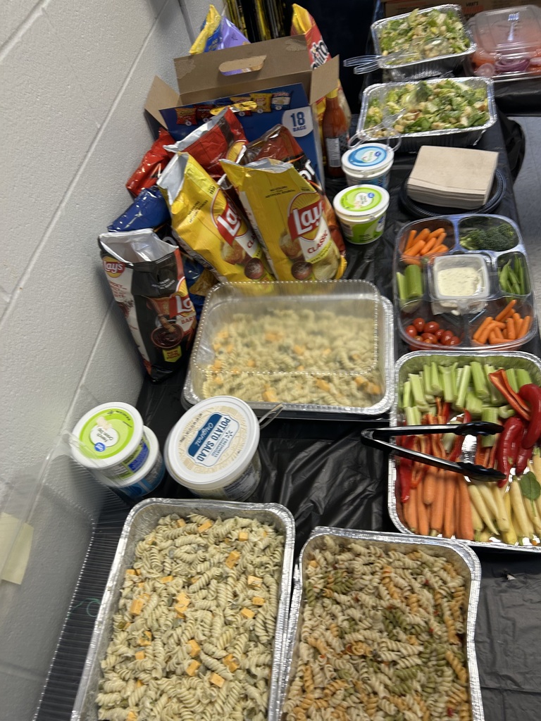 table full of delicious foods