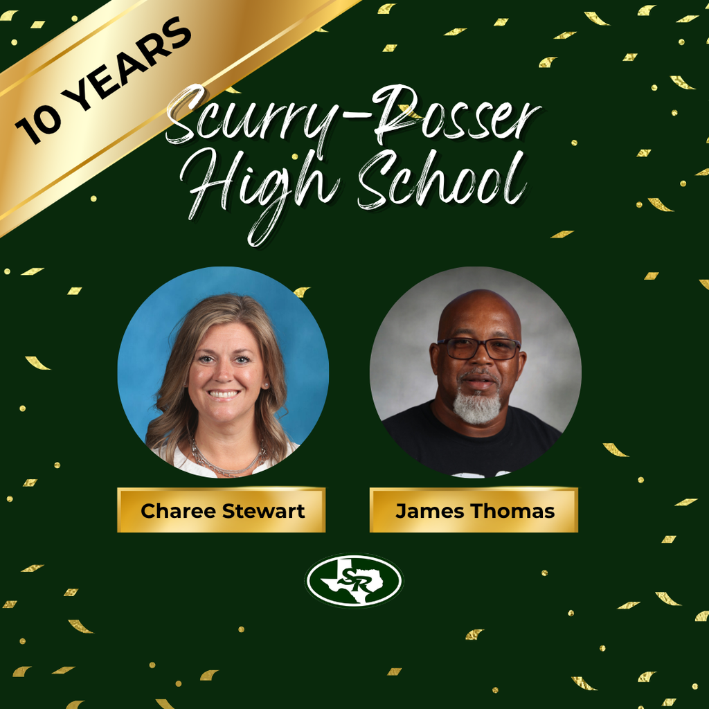 decorative image of charee stewart and james thomas with 10 years of servive