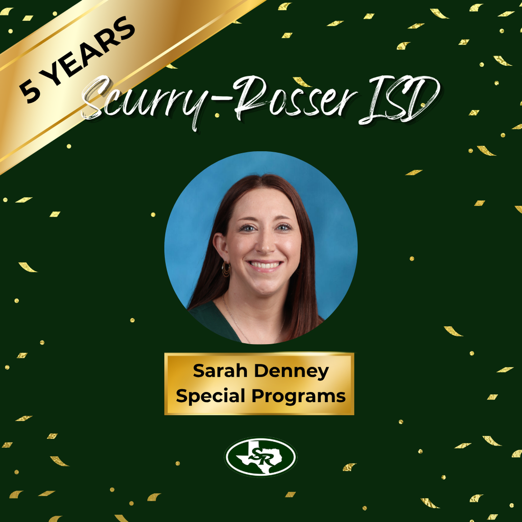 decorative image of sarah denney with 5 years of service