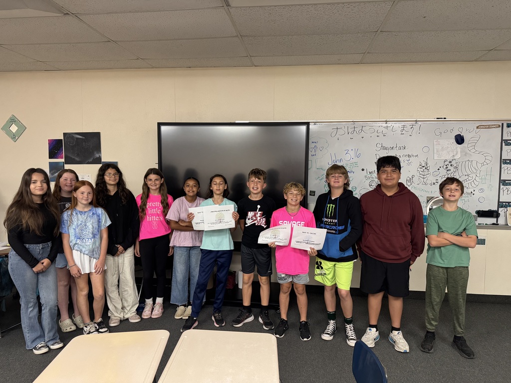 students with certificates