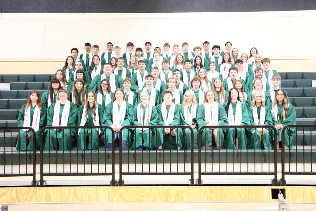 group photo in the bleachers