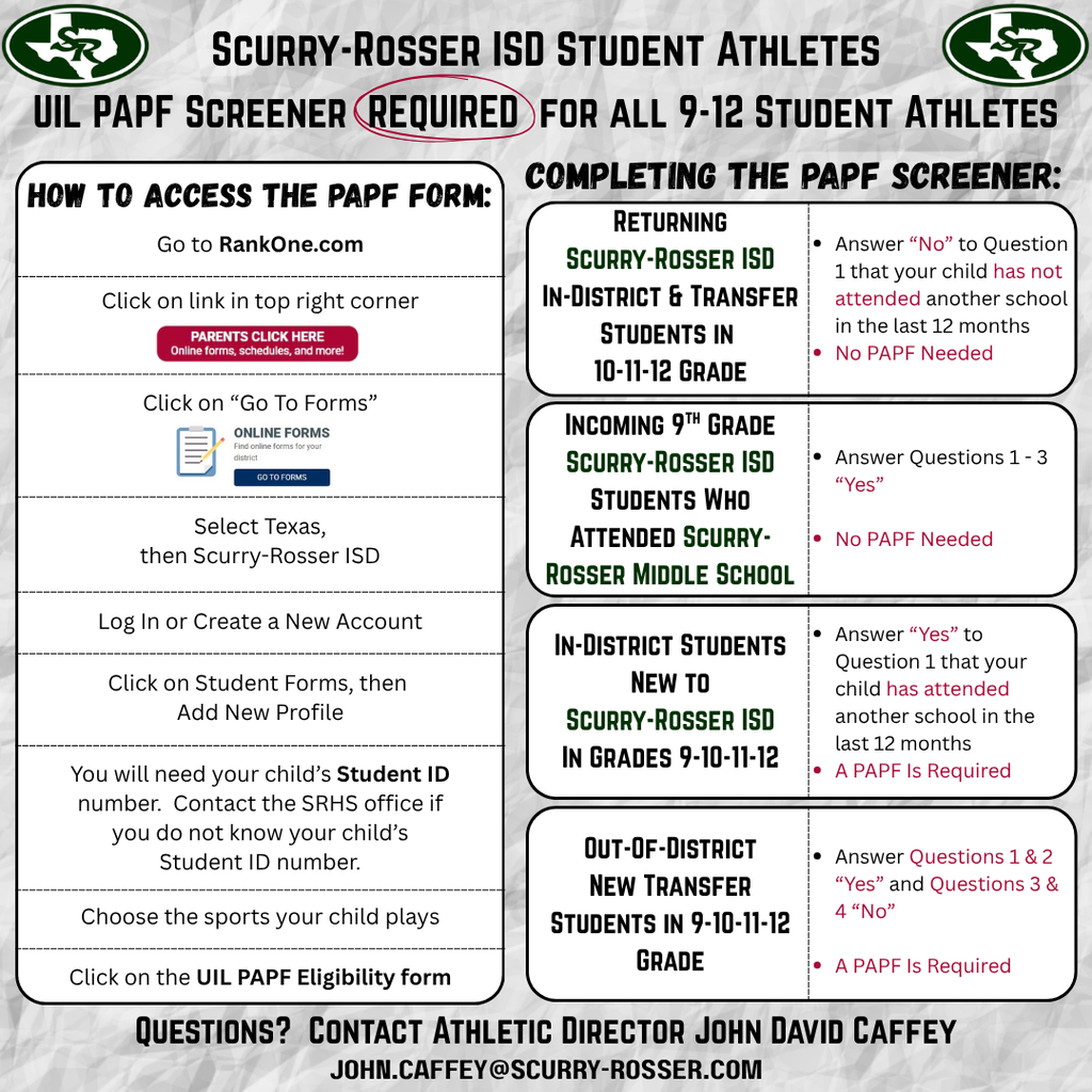 decorative image of a flyer for high school athletes