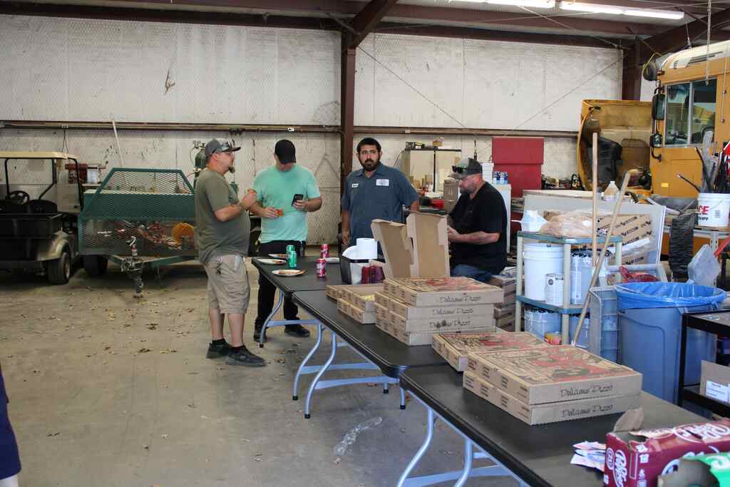 staff eating lunch
