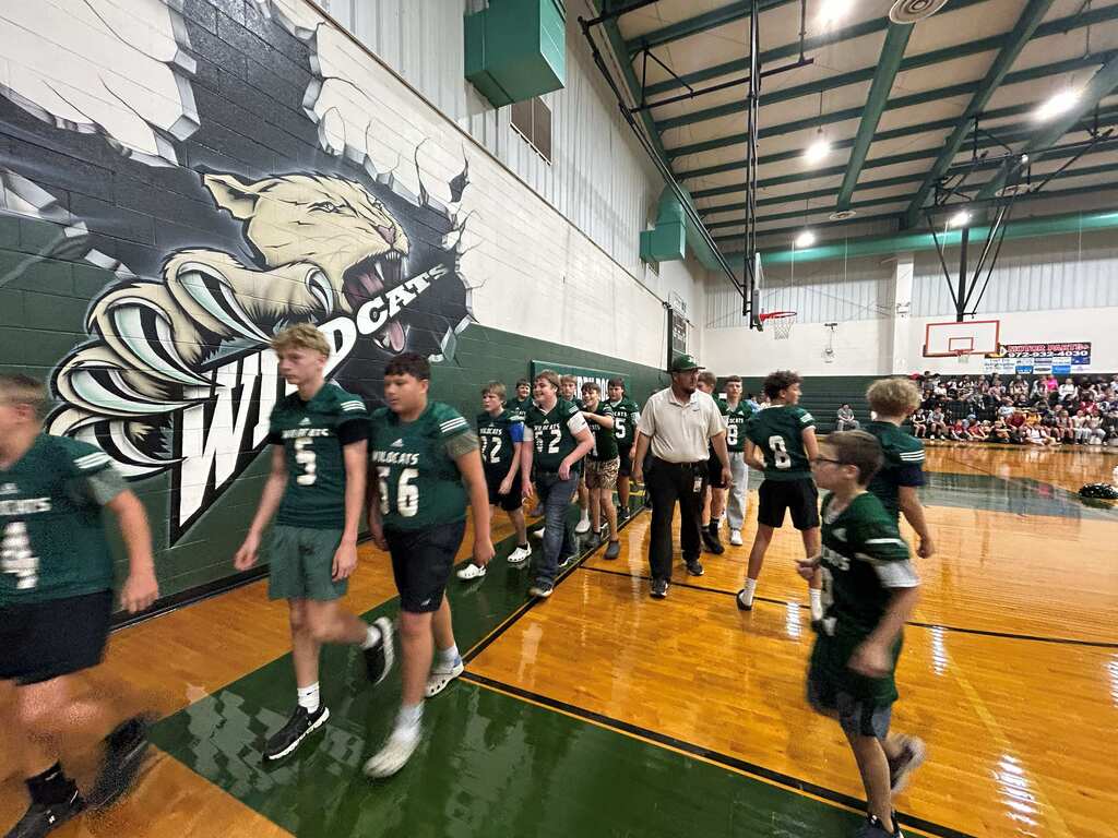players walking in