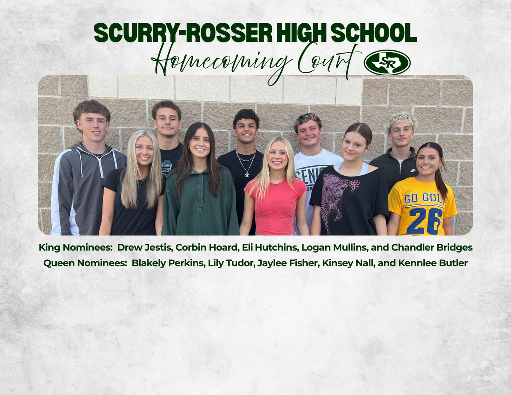 group picture of homecoming court king and queen nominees