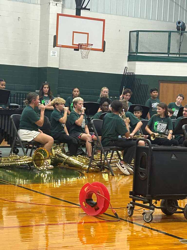 band students practicing
