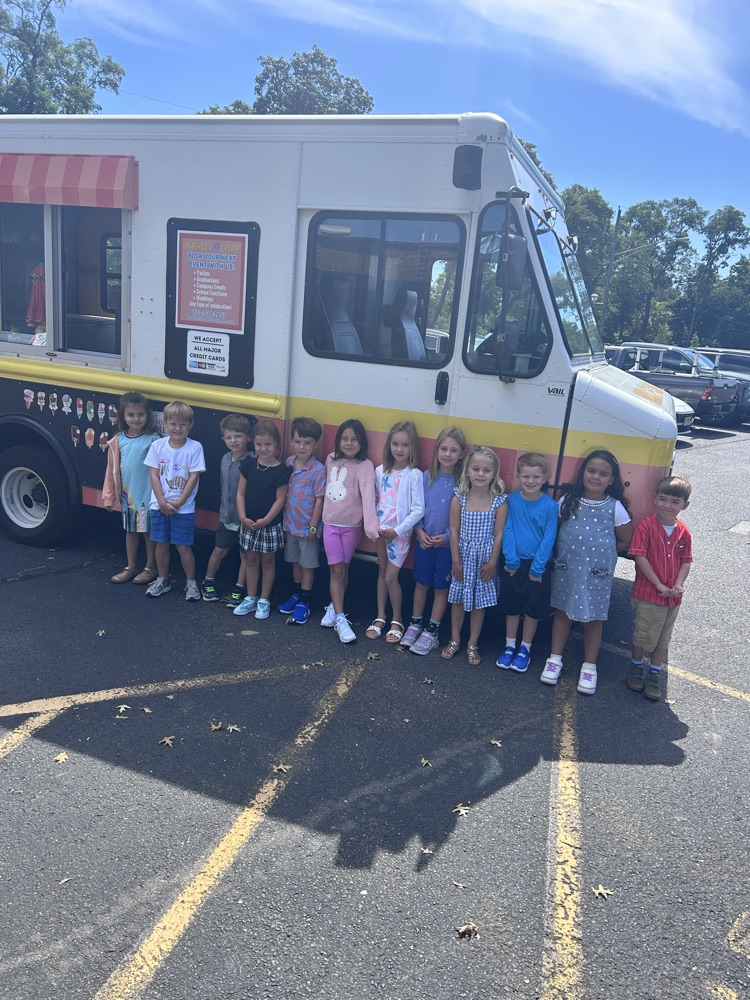 First Grade really enjoyed their ice cream from the ice cream truck!
