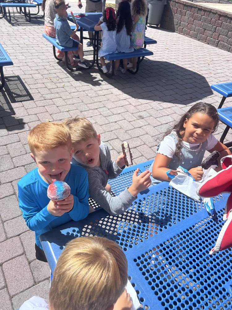First Grade really enjoyed their ice cream from the ice cream truck!