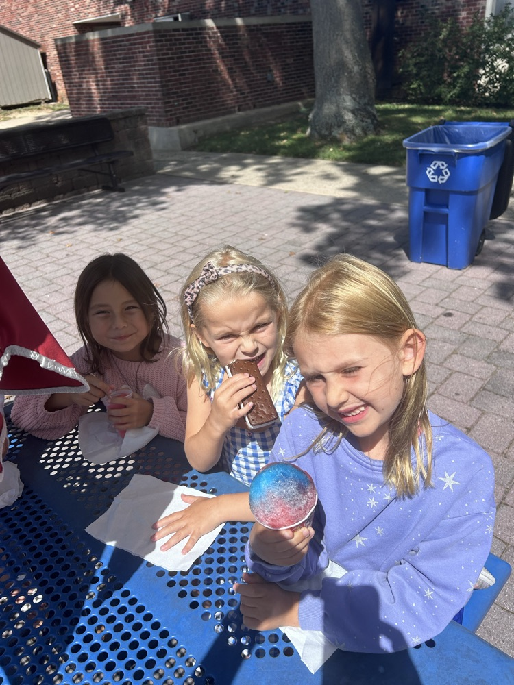 First Grade really enjoyed their ice cream from the ice cream truck!