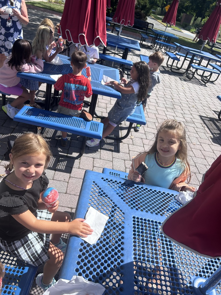 First Grade really enjoyed their ice cream from the ice cream truck!