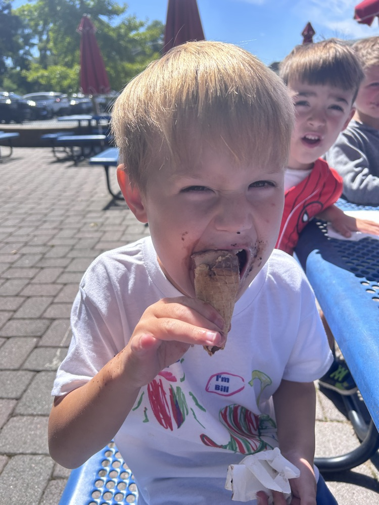 First Grade really enjoyed their ice cream from the ice cream truck!