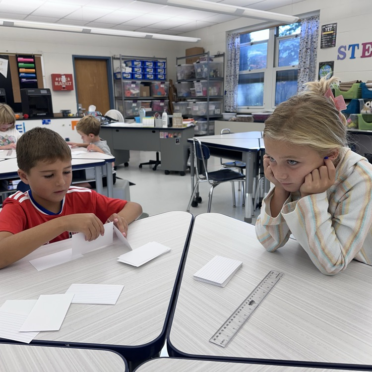 Third grade used their engineering skills to build paper structures