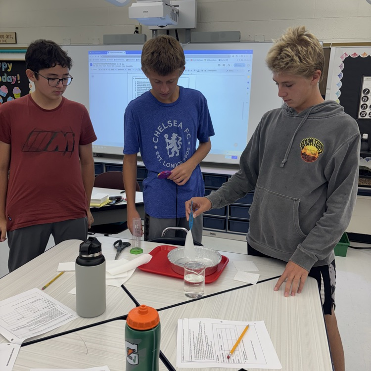 8th graders used the scientific method to develop an experiment that tested if Bounty paper towels really are the quicker picker upper!
