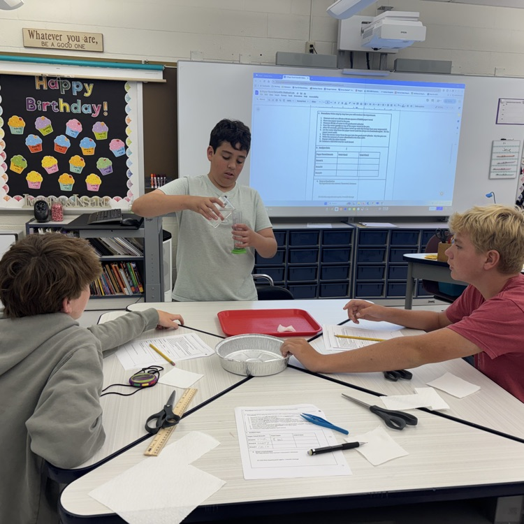8th graders used the scientific method to develop an experiment that tested if Bounty paper towels really are the quicker picker upper!