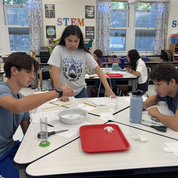 8th graders used the scientific method to develop an experiment that tested if Bounty paper towels really are the quicker picker upper!