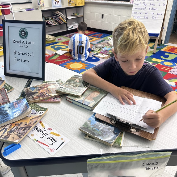 Third graders enjoyed a Starbooks Cafe to learn about all the different genres!