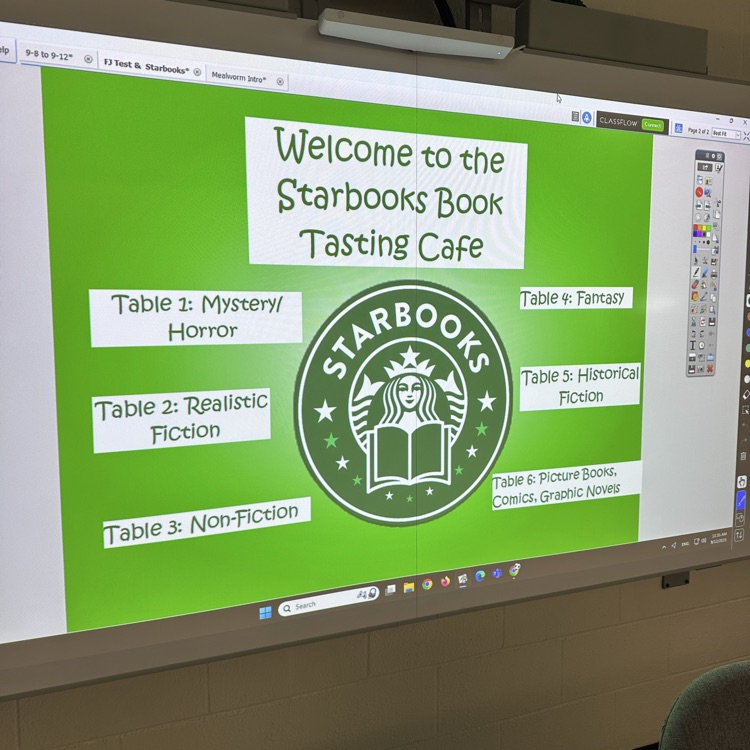 Third graders enjoyed a Starbooks Cafe to learn about all the different genres!
