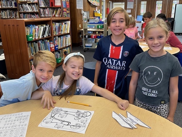 This week, during our Social-Emotional Learning (SEL) sessions, students in grades K-4 had the opportunity to get to know their school social worker and counselor, Mrs. Bittner.  Students in grades K-2 participated in activities designed to teach them about the various roles of a school counselor. Meanwhile, students in grades 3 and 4 worked collaboratively at "Counselor Camp," solving puzzles to earn s'more ingredients.