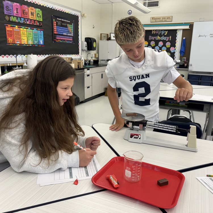 Using triple beam balances and displacement to find mass and volume…which of our favorite candy bars will have the greatest density??