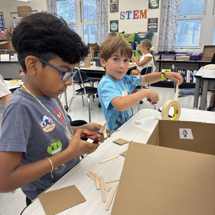 This week our second graders worked to engineer new homes for our friend, The Bad Seed! #designthinking