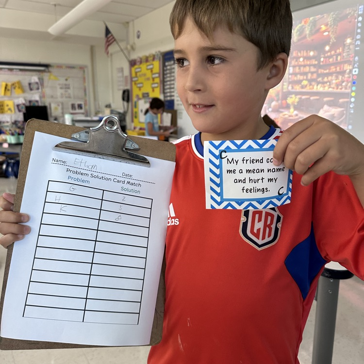 Third graders matched find the solution to the problems! They were awesome problem solvers!