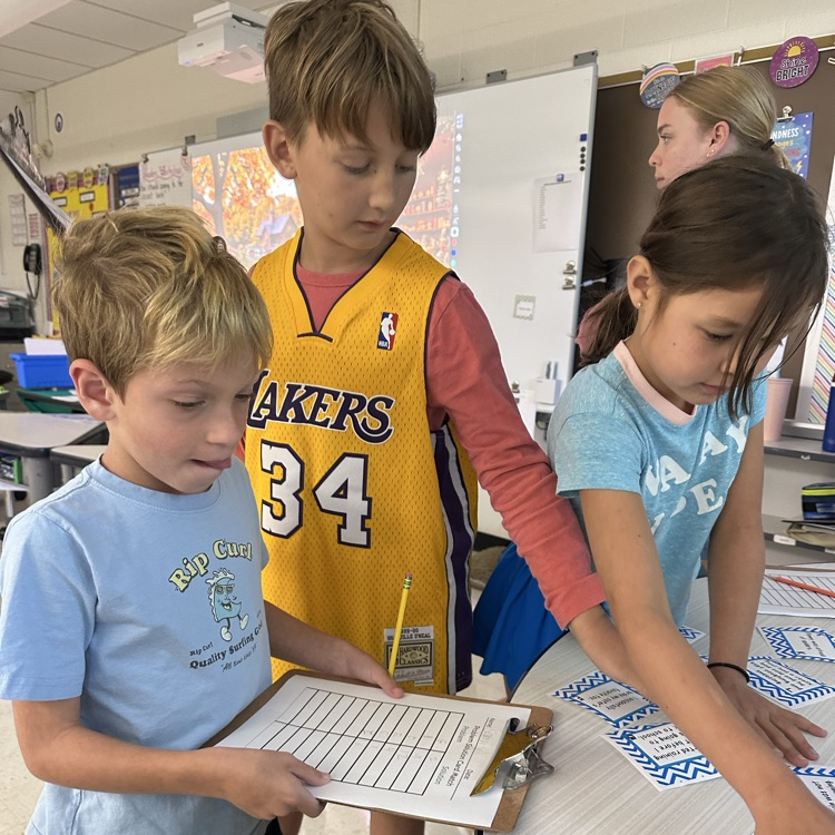 Third graders matched find the solution to the problems! They were awesome problem solvers!