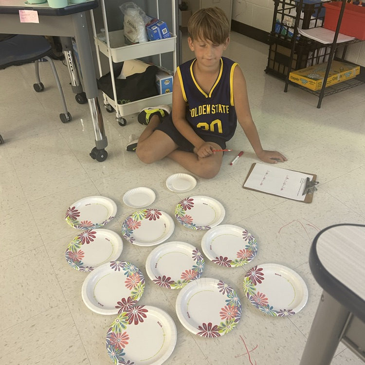 Students learned about the distributive property by building and separating arrays!