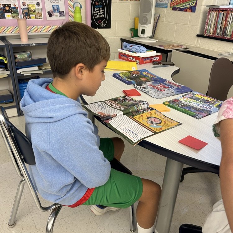 Students explored elements of non-fiction, with scavenger hunts and puzzles.
