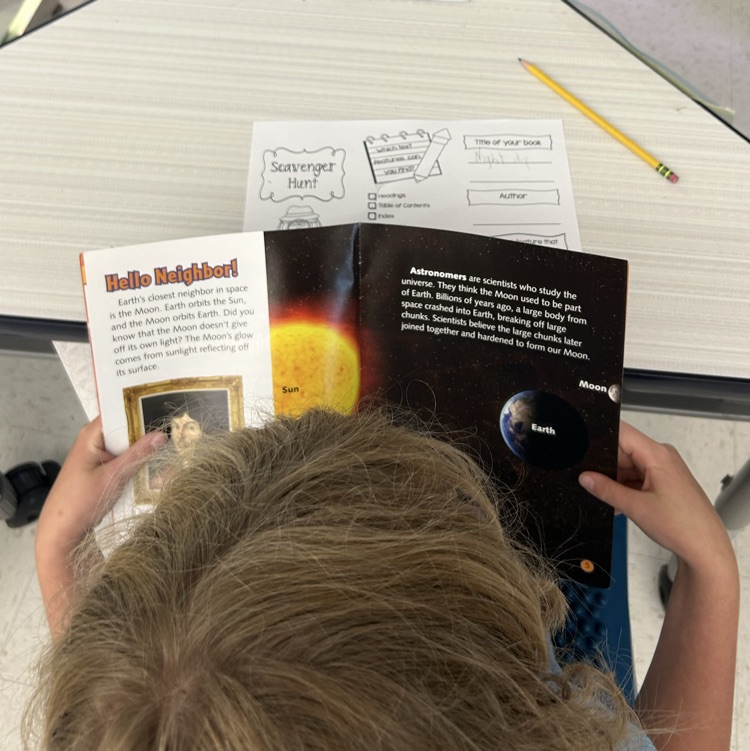 Students explored elements of non-fiction, with scavenger hunts and puzzles.