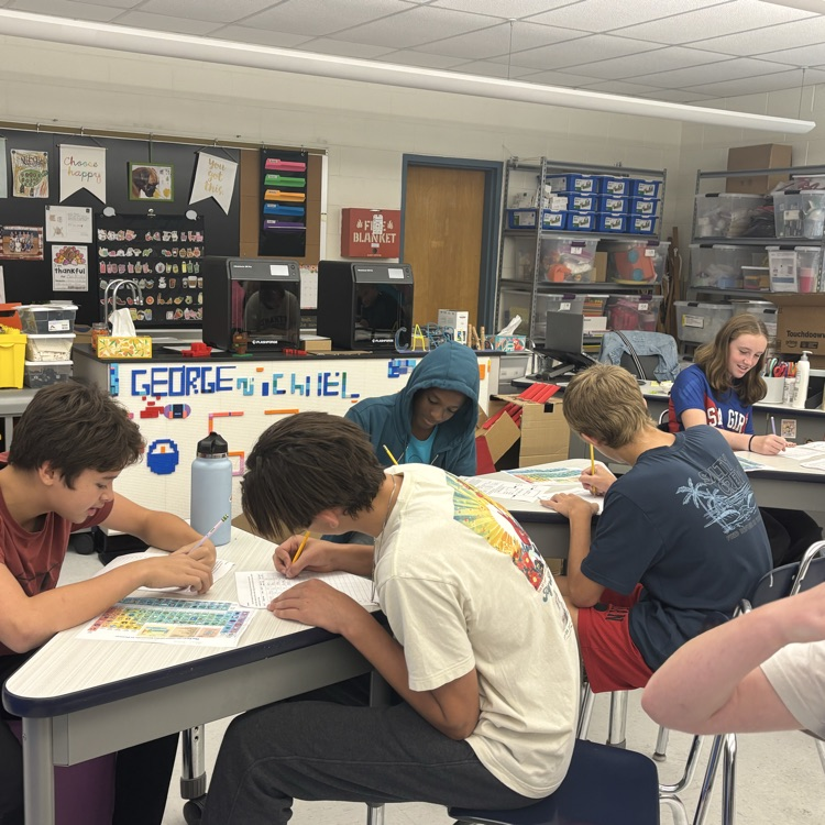 8th graders have had a busy couple of weeks in science. They tested how different compounds can affect the color of a flame, they did some “speed dating” to learn how different elements bond together, and they explored the pH of various substances. 🧪