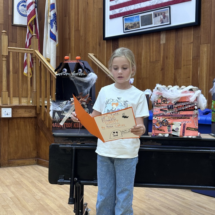 Tales about ghosts, goblins, vampires, oh my! Third graders presented spooky stories and houses at the board of education meeting!