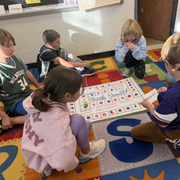 Third graders created and played in a vocabulary game called Game Quest! They all had fun trying to w