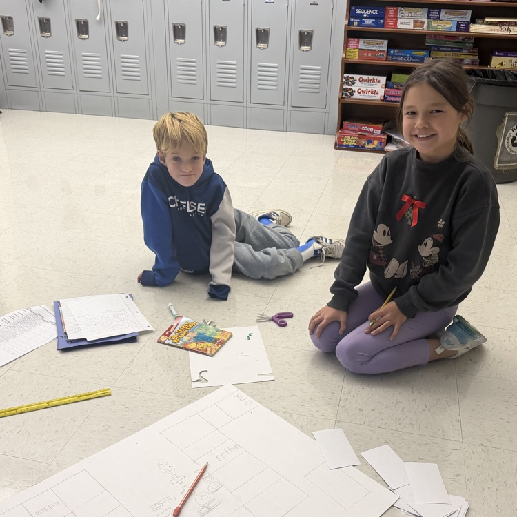 Third graders are designing and creating board games related to their fictional books!