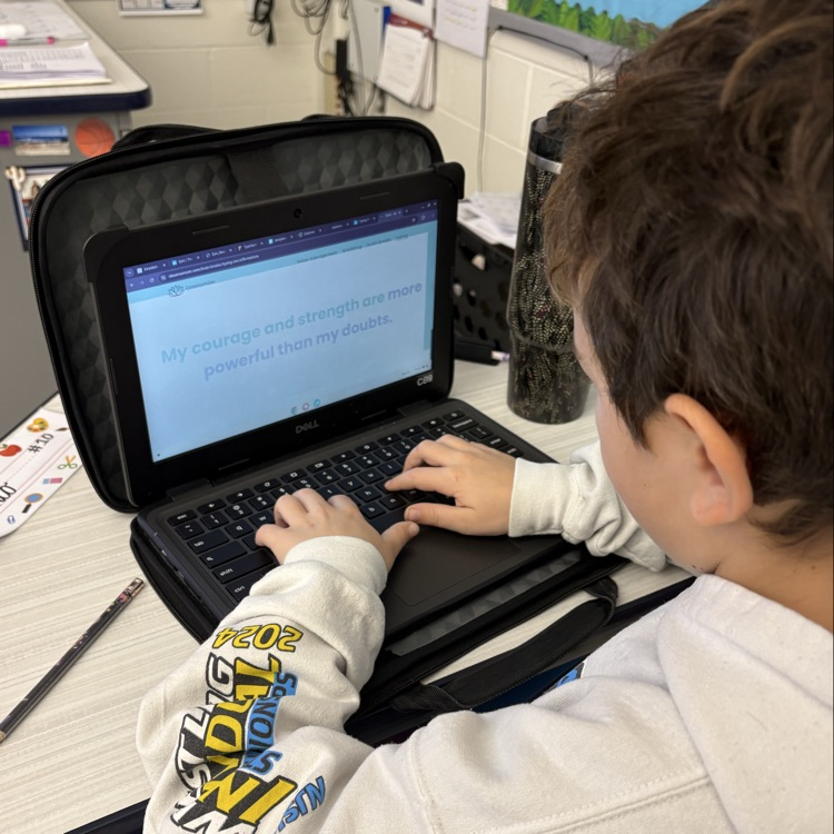💻🧠 Our fourth graders are leveling up their typing AND their mindsets! A little positivity goes a long way. ✨