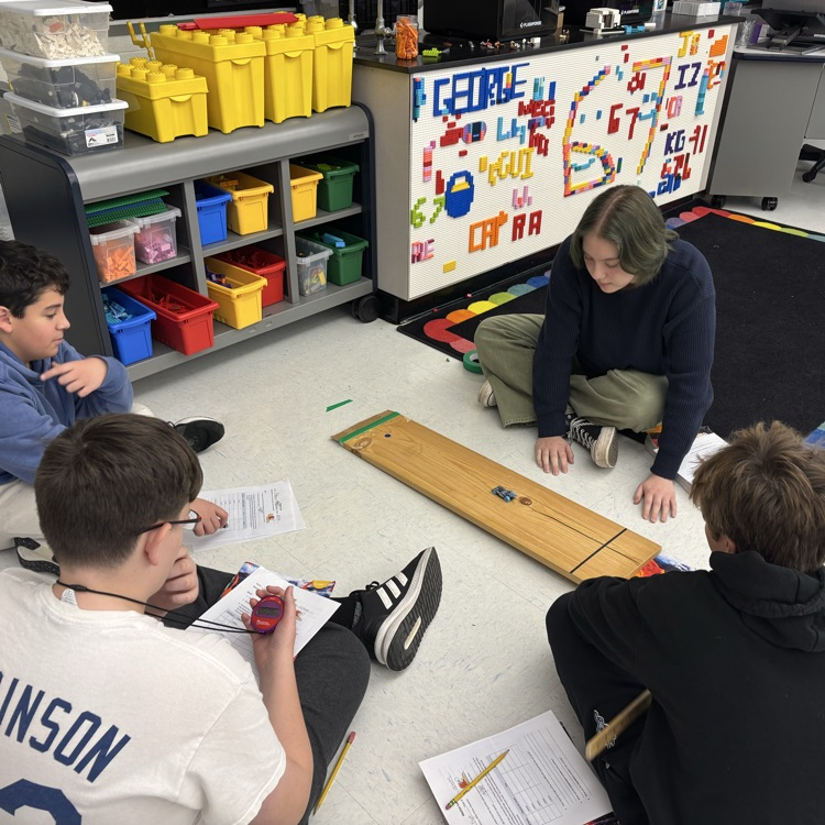 In 8th grade we have been playing around to help us learn more about Newton’s laws of motion 🏎️