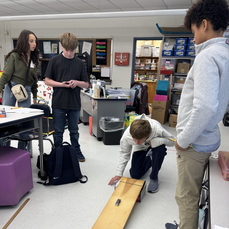 In 8th grade we have been playing around to help us learn more about Newton’s laws of motion 🏎️