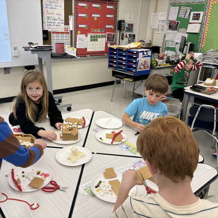 Yesterday, our second grade engineers built gingerbread houses to help us get in the holiday spirit! #stem